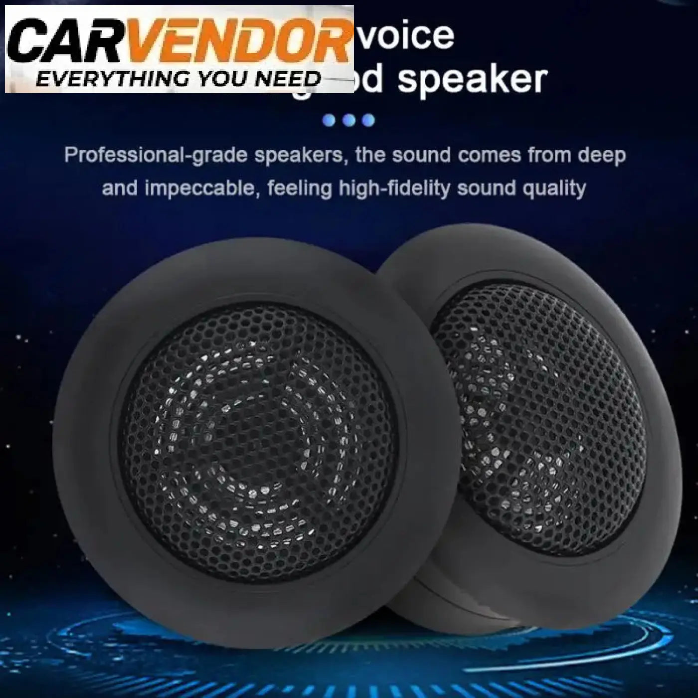 2Pcs 120W High Efficiency Universal Mini Dome Tweeter Speakers for Car Audio System