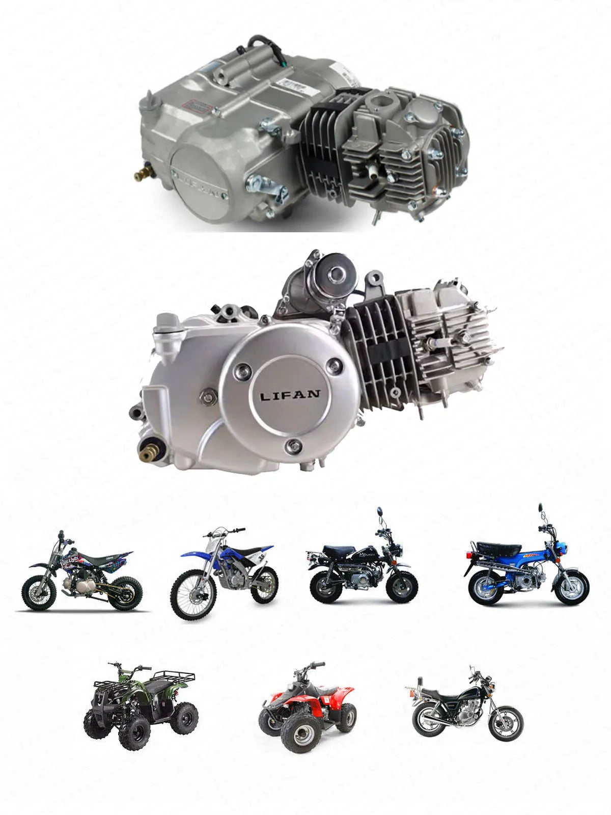 52.4Mm 54Mm 55Mm 56.5Mm Cylinder Kit Lifan 125CC 138CC 140CC 150CC 1P52FMI 1P54FMI 1P55FMJ 1P56FMJ Engine Pit Dirt Bike Parts
