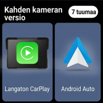 7’’ Vedenpitävä Älynäyttö Moottoripyörään (Langaton Apple CarPlay & Android Auto)