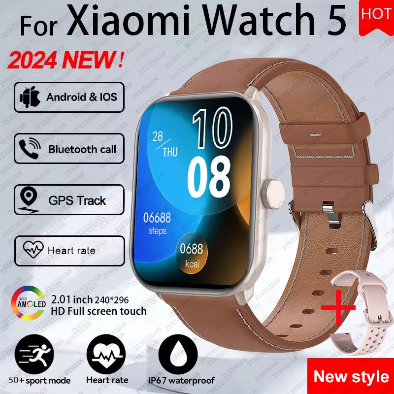Watch 5 Älykello (Global) – 2.01" HD-näyttö, Bluetooth-puhelut & Sykemittaus