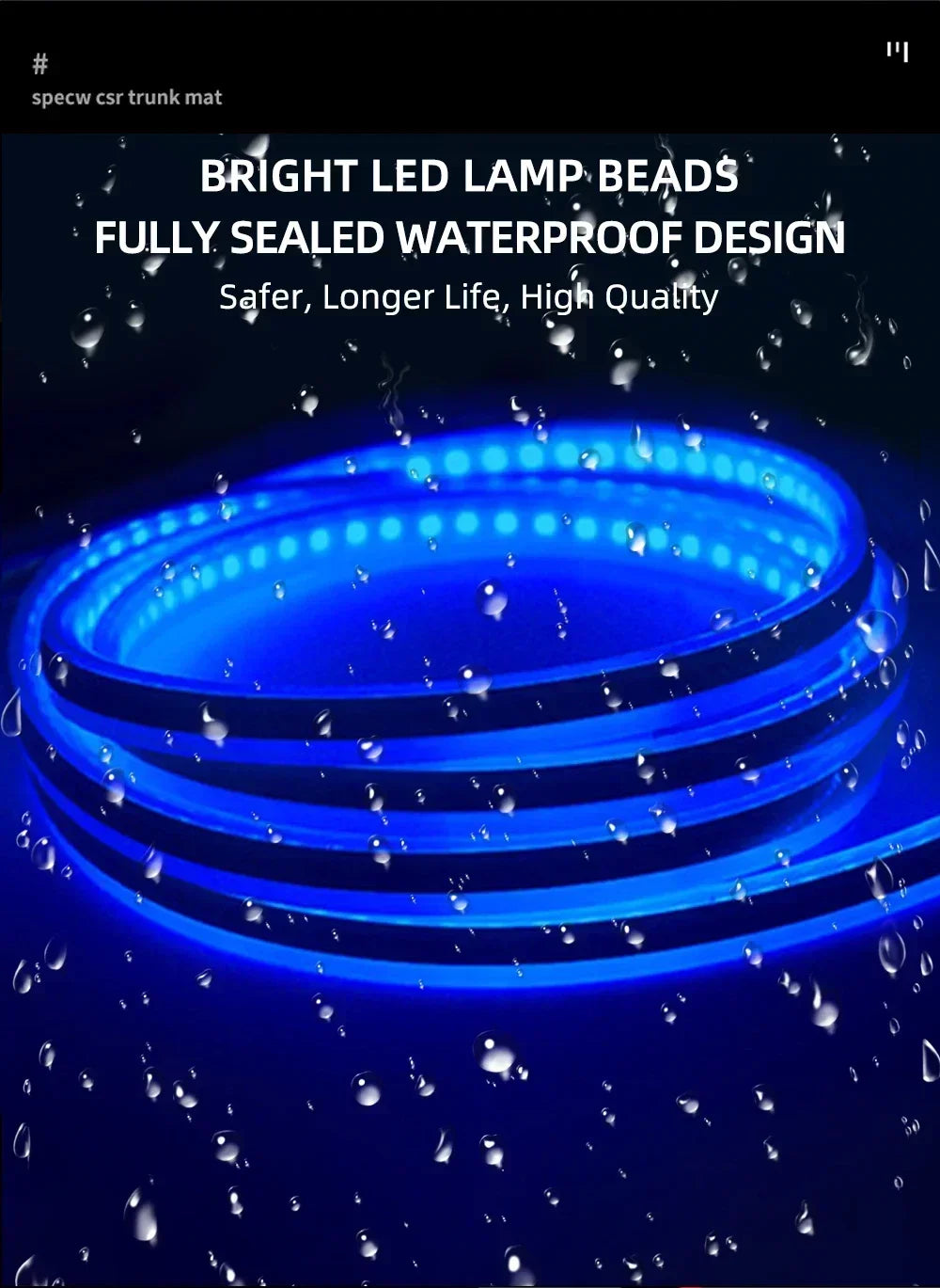 Dynaaminen LED-valonauha autoon – Start-animaatiolla