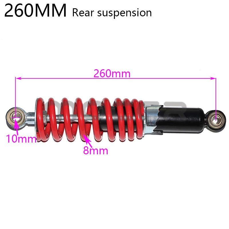 Iskunvaimennin 250/260/270mm – Mönkijät, Crossit ja Mikroautot (50cc–125cc)
