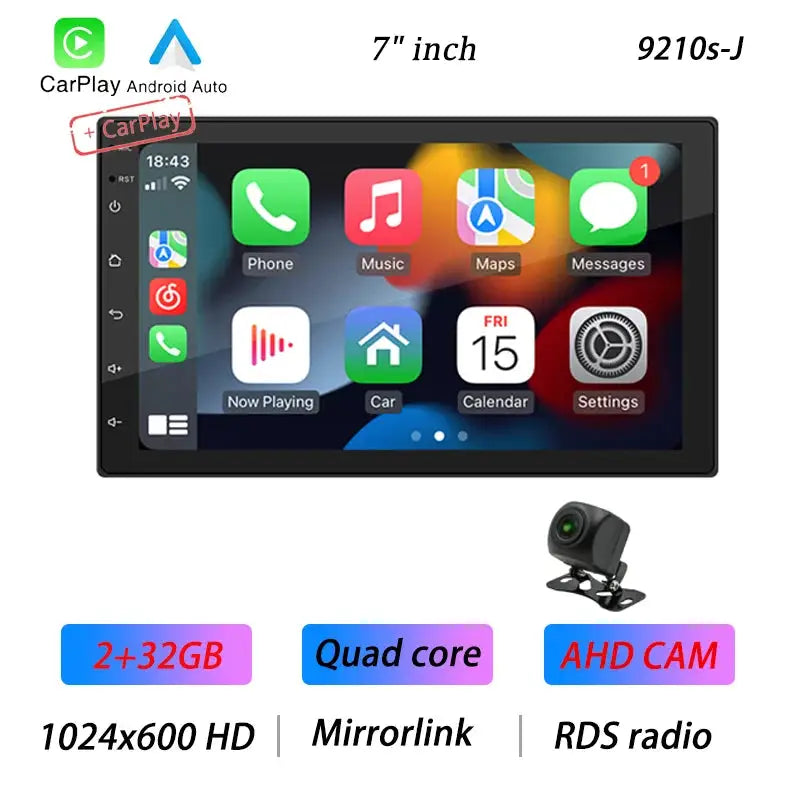 Älykäs 2-DIN Android-Multimediasoitin & Navigaattori (Apple CarPlay & Android Auto)