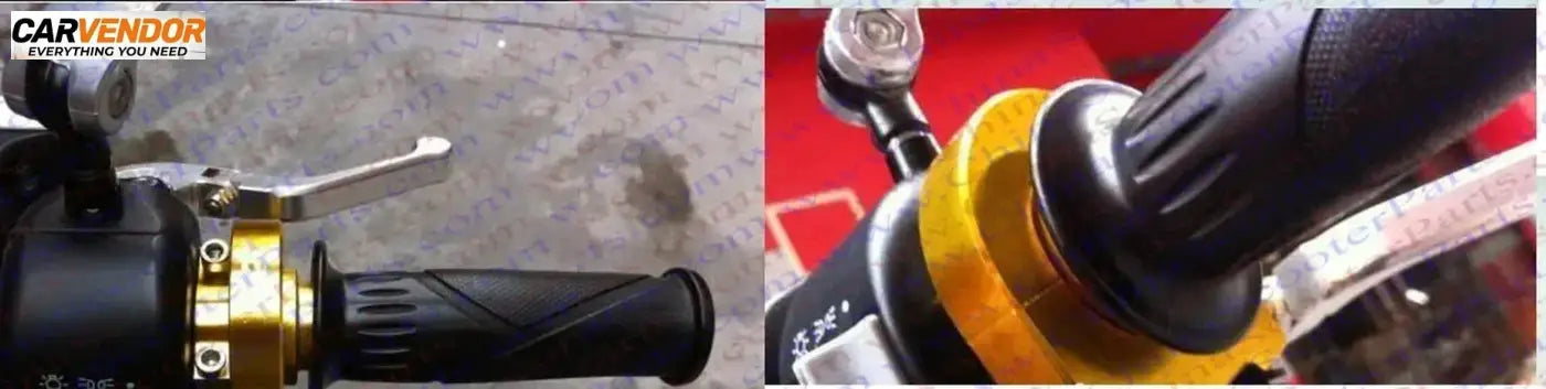Cnc-alumiininen universaali 22mm musta ja kultainen moottoripyörän kahva teksturoidulla pinnalla