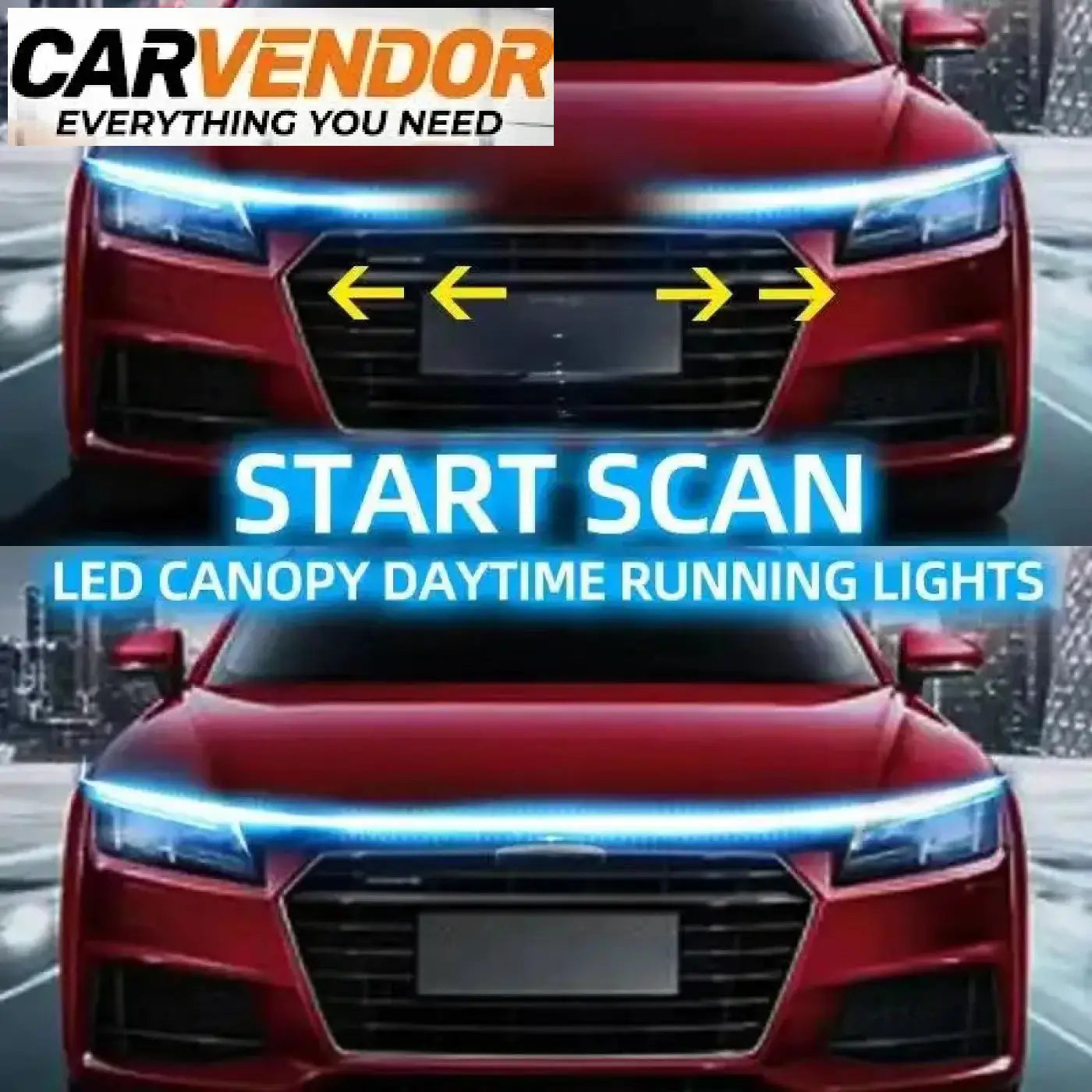 Dynaaminen LED-Valonauha Konepeltiin (Scan & Meteor -efektit)