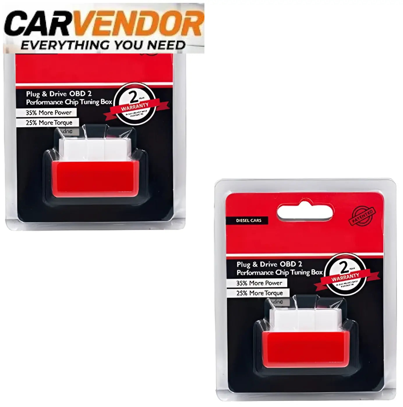 Ecoobd2 optimoiva lastu performance chip tuning box red and white obd2 plug in clear plastic packaging