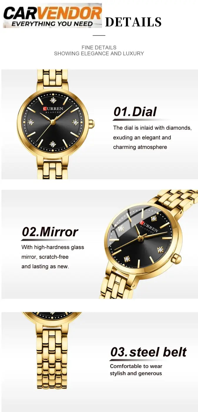Elegantti Naisten Kello Koristekivillä