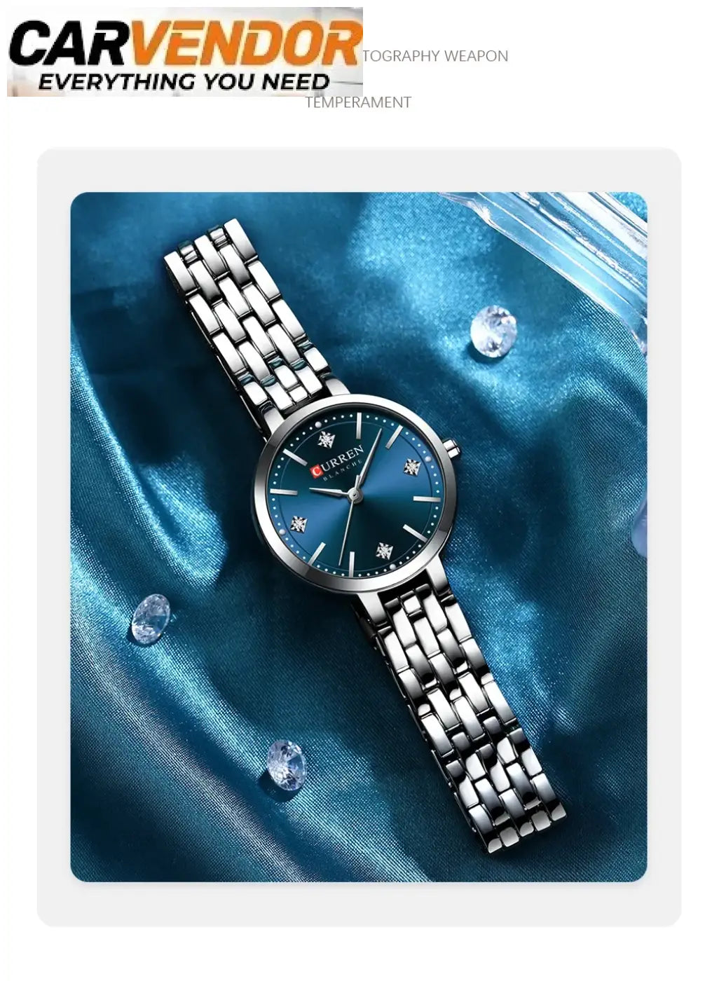 Elegantti Naisten Kello Koristekivillä
