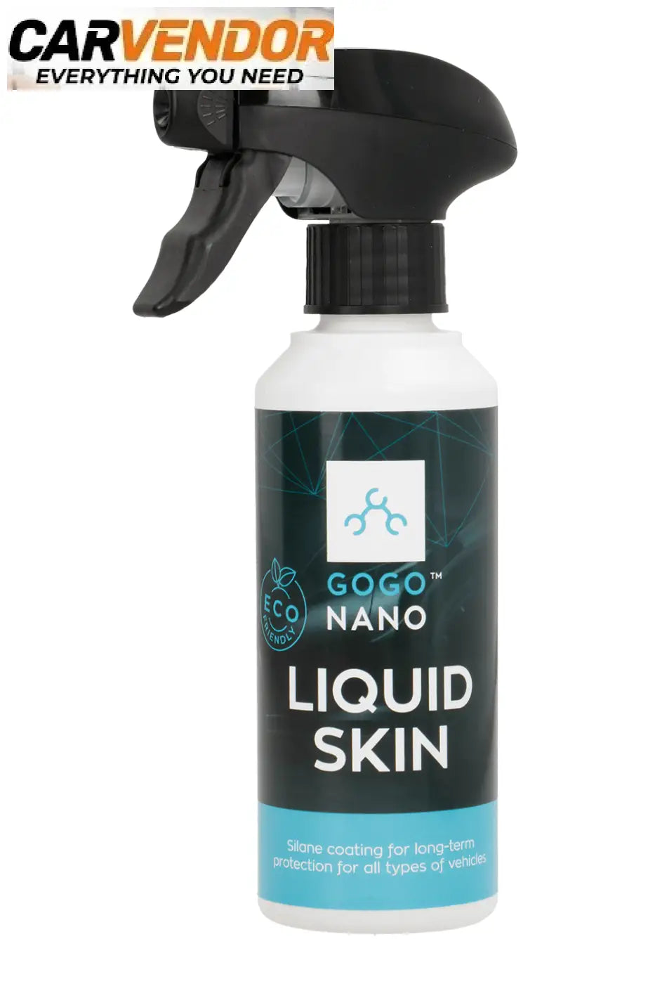 Gogonano liquid skin keraaminen nanopinnoite 250ml valkoinen suihkepullo mustalla suuttimella ja tummanvihreällä teal-etiketillä