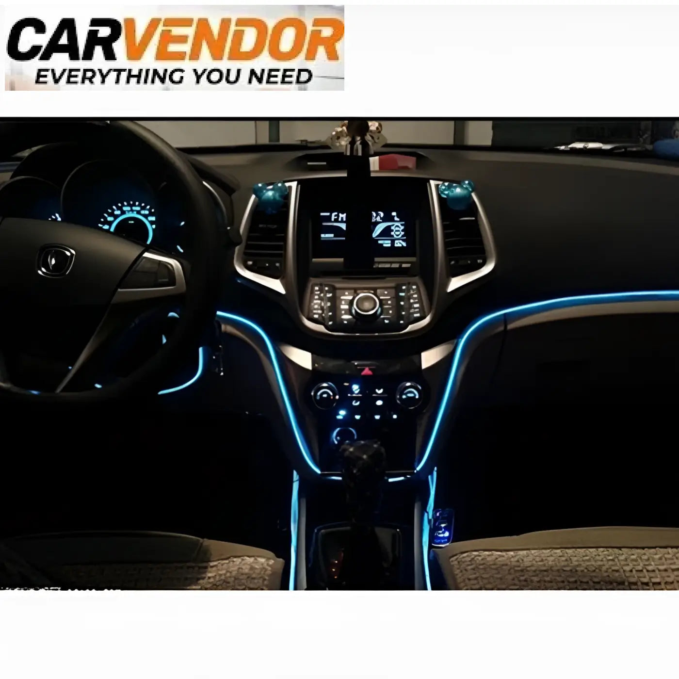Joustava neon el tunnelmavalolanka autoon sininen led-valo valaisee auton mittaristoa ja keskikonsolia 12v