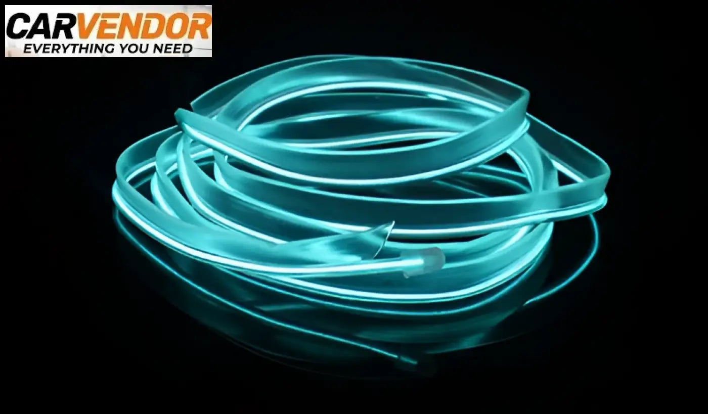 Joustava neon el tunnelmavalolanka autoon coiled teal led valonauhalla ja joustavalla muovikotelolla