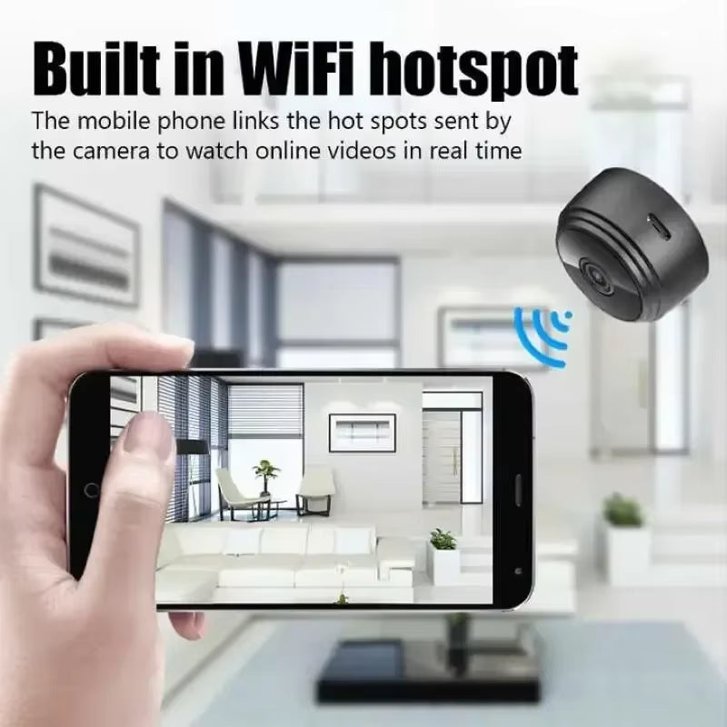 Kompakti Langaton Langaton WiFi-Valvontakamera (Turvaa autosi ja tallisi)