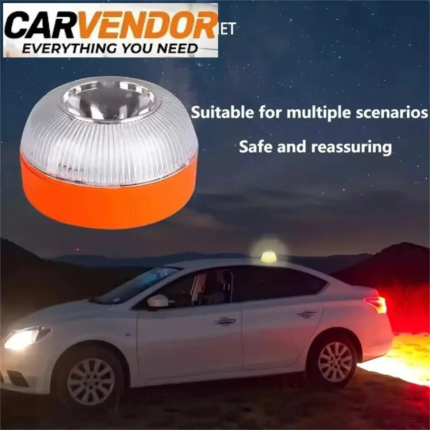 Magneettinen LED-Varoitusvalo Autoon (Hätävilkku / Huomiovalo)