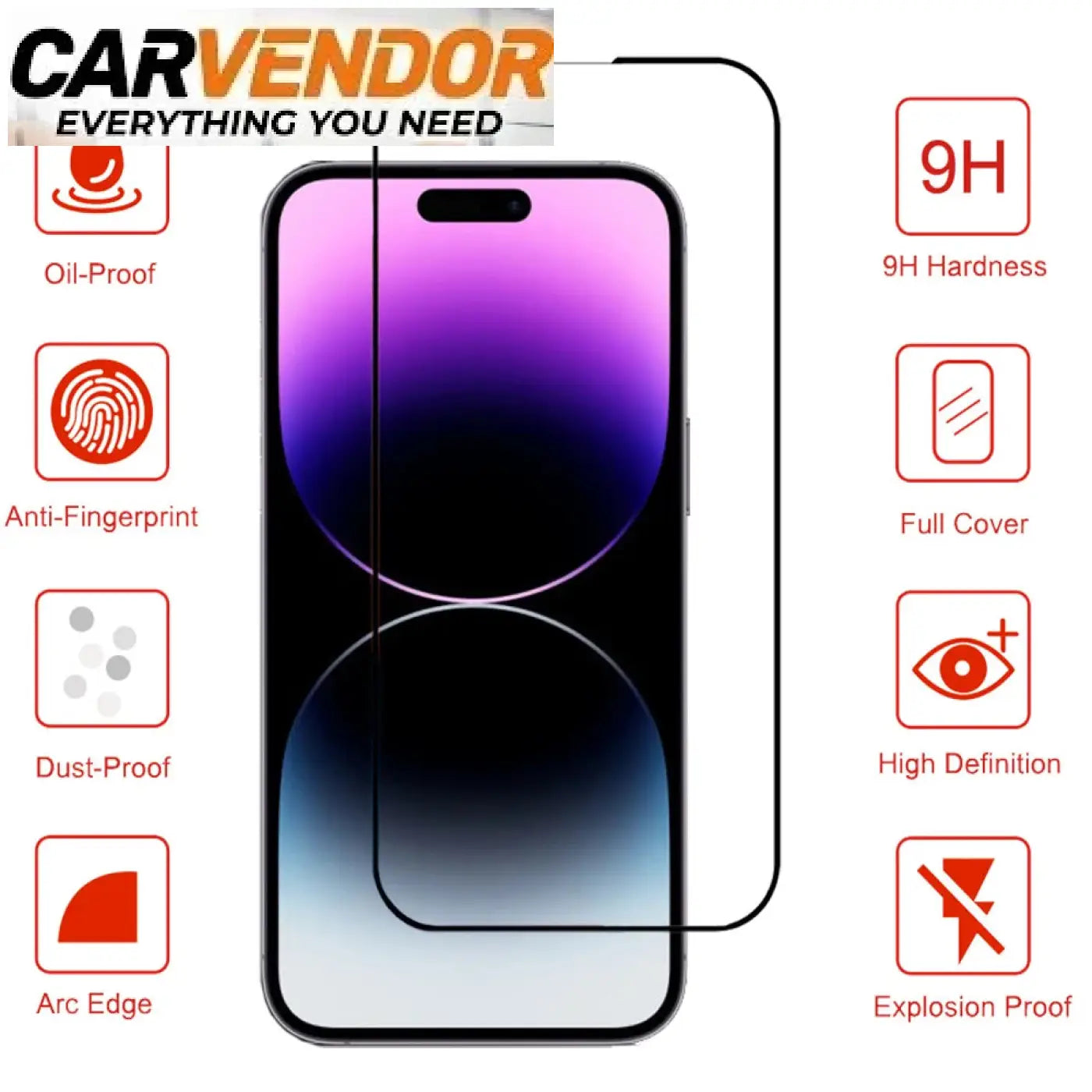 Läpinäkyvä 9h kova tempered glass for iphone 17 16 15 14 13 12 11 pro max, kaarevat reunat mustalla kehyksellä