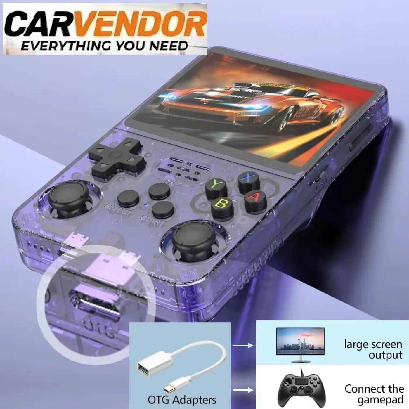 R36S Handheld Game Console 3.5Inch IPS Screen 64G Classic Retro Games Consoles Portable Pocket Video Game Player