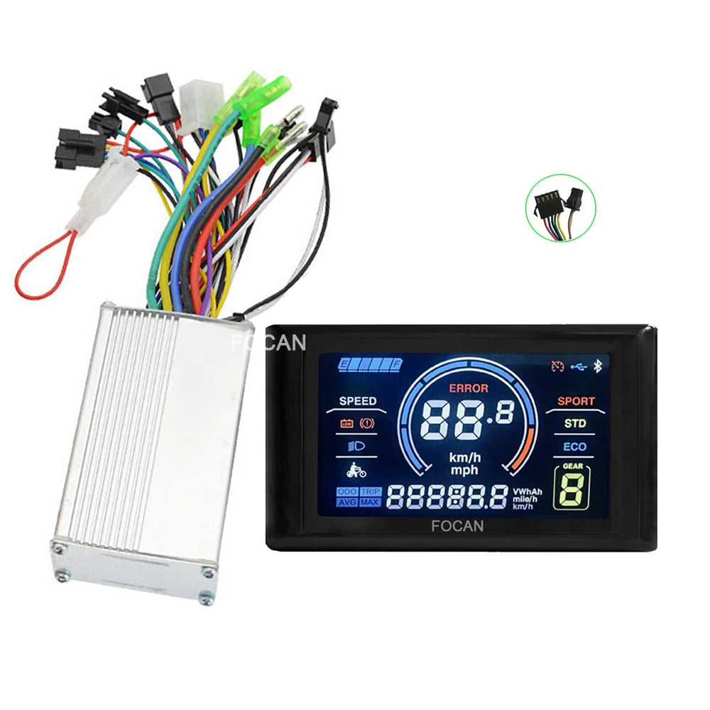 SW900 Värillinen LCD-näyttö ja Ohjausyksikkö Sähköpyörään (250W–350W)
