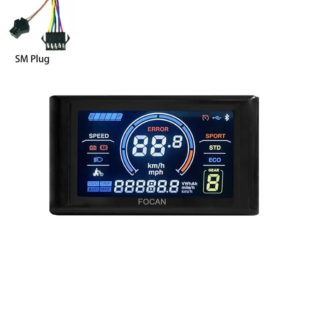 SW900 Värillinen LCD-näyttö ja Ohjausyksikkö Sähköpyörään (250W–350W)