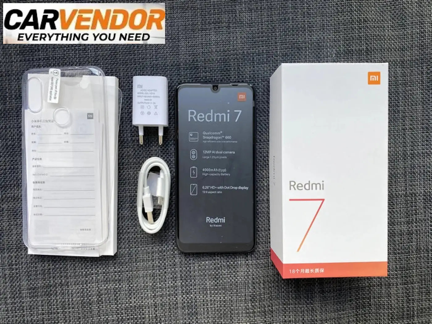 Uudenveroinen Xiaomi Redmi 7 4G (4GB / 64GB) – Tehdashuollettu
