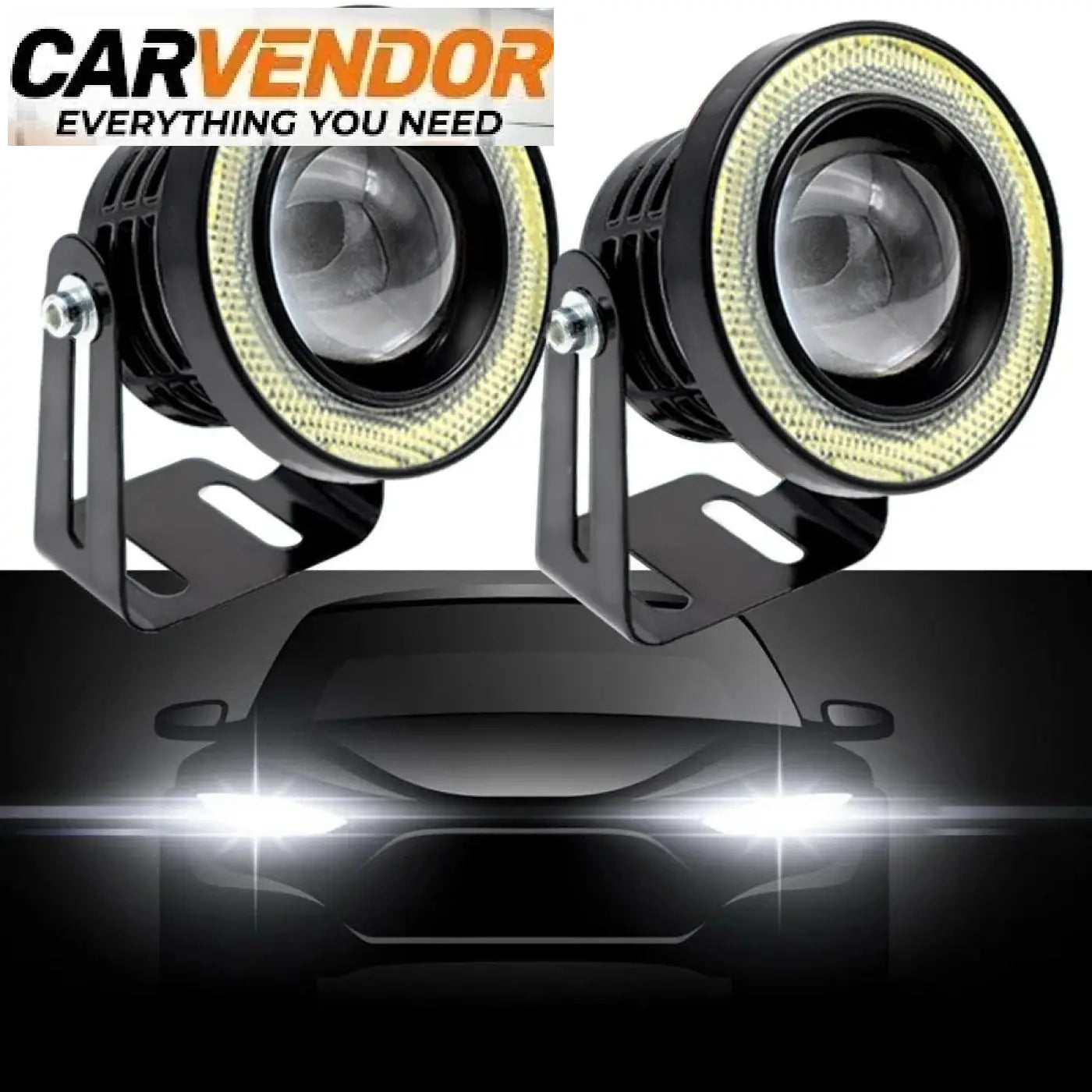 Yleismalliset LED-Sumuvalot Enkelinsilmillä (Angel Eyes / DRL) – 3.5" (89mm)