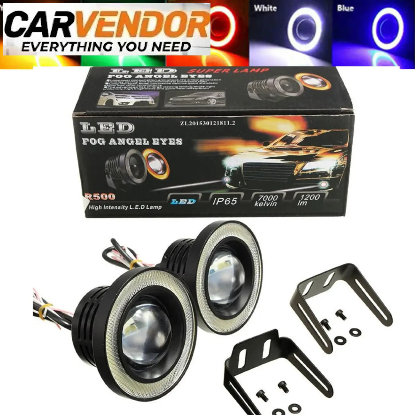 Yleismalliset LED-Sumuvalot Enkelinsilmillä (Angel Eyes / DRL) – 3.5" (89mm)